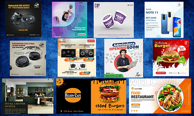 creative social media design, post, banner ads ad design bannr ad post design social media