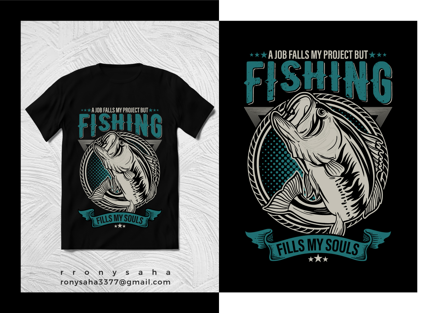 Fishing T-shirt Design by Rony Saha on Dribbble