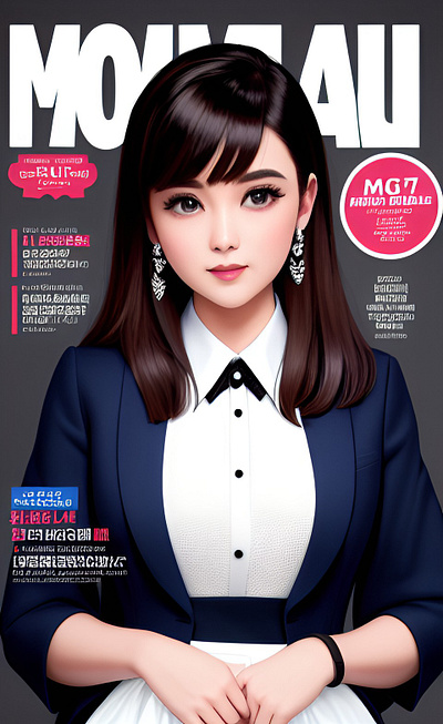 Magazine 3d animation anime branding design girl graphic design illustration logo magazine motion graphics ui vector