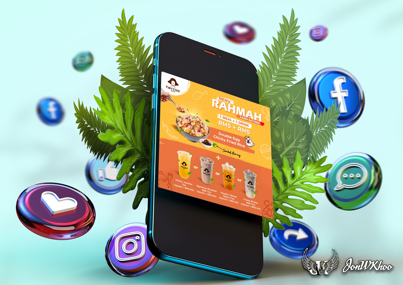 Hercaa Menu Rahmah 2023 | Advertisement Design design flyer graphic design hercaa malaysia illustration jonwkhoo poster social media post tv display
