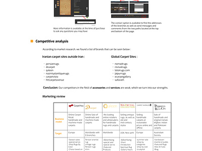 Molaeian carpet - part 1 branding compare capabilities competitive analysis define design heuristic evaluation marketing review persona research senario task task wireflows ui ux