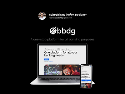 BBDG - A one-stop platform for all banking purposes bank consultancy finance graphic design ui uiux web design