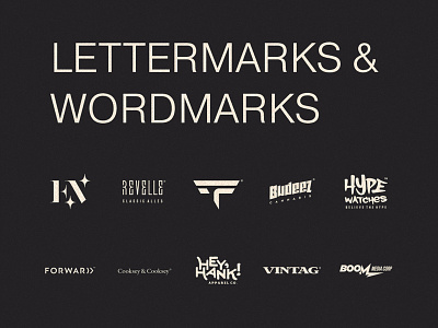 Behance Logofolio behance black white black and white compilation design lettermark lettermarks logo logofolio wordmark wordmarks
