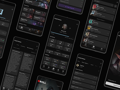4roll — D&D Digital Game Companion design mobile ui ux uxui