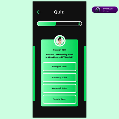 I designed this quiz screen on figma. by Hafsa salman l UI designer on ...