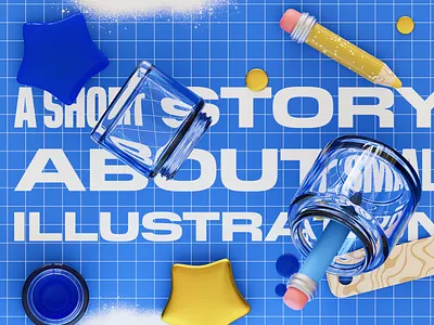 The brand illustration for Admirals 3d 3d illustration design graphic design illustration typography