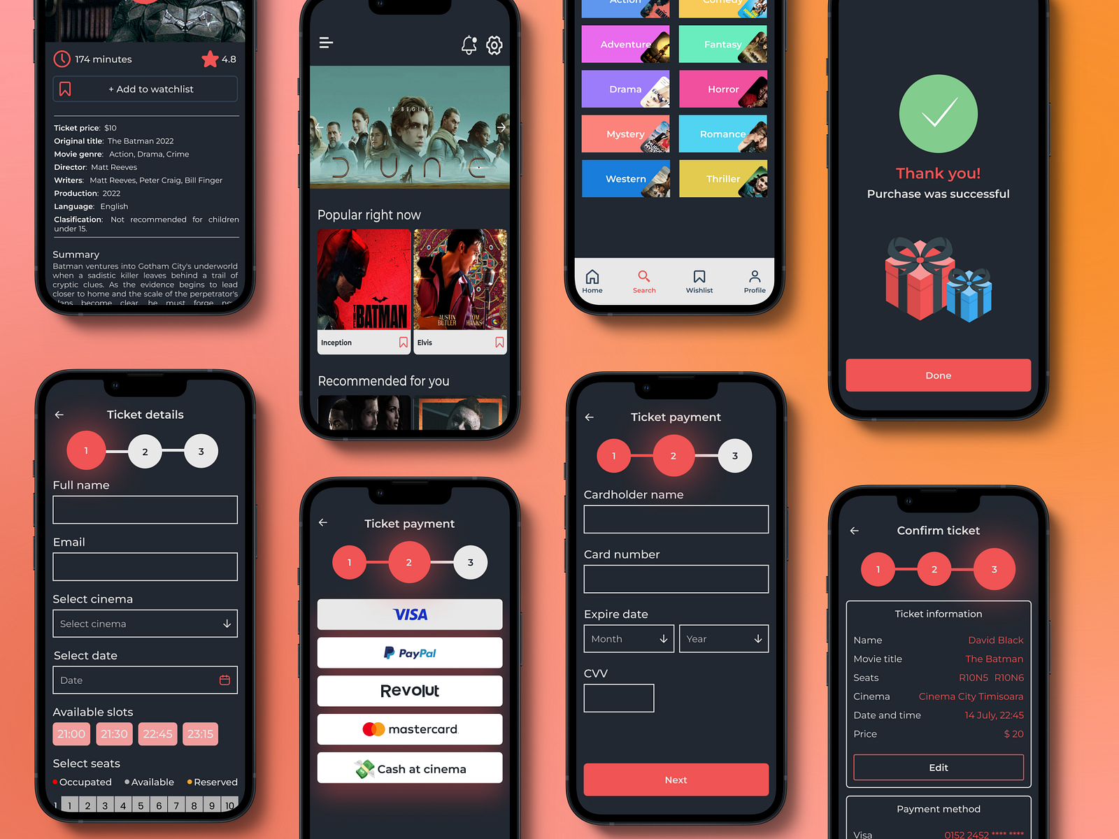 Movie app by Pavel Roxana on Dribbble