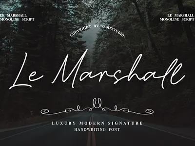 Le Marshall Monoline Script Font branding font font awesome font design font family fonts