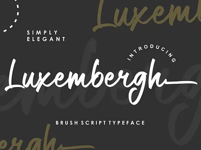Luxembergh Brush Font branding design font font awesome font design font family fonts