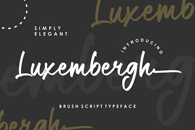 Luxembergh Brush Font branding design font font awesome font design font family fonts