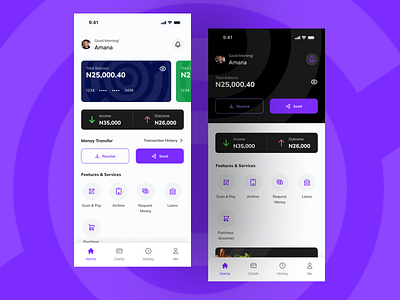 Fintech App by Amana Braimah on Dribbble