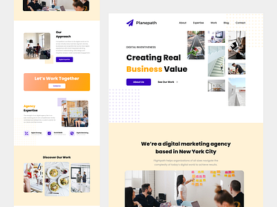 Agency Landing Page agency website branding website company profile design landing page landing page website marketing website ui ui design ui kit web design website builder website company profile website design wordpress design wordpress template