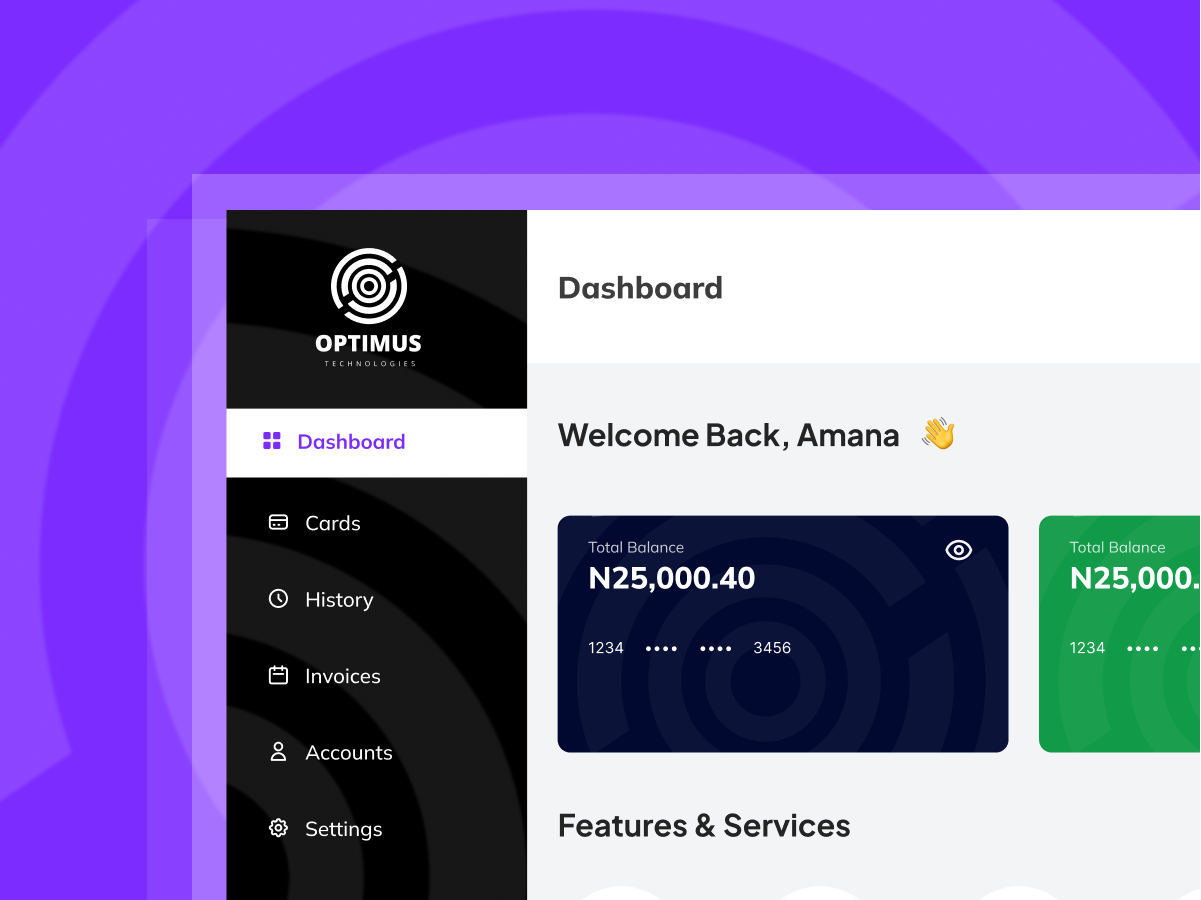 Fintech Dashboard app dashboard fintech landing ui uiux user interface ux website
