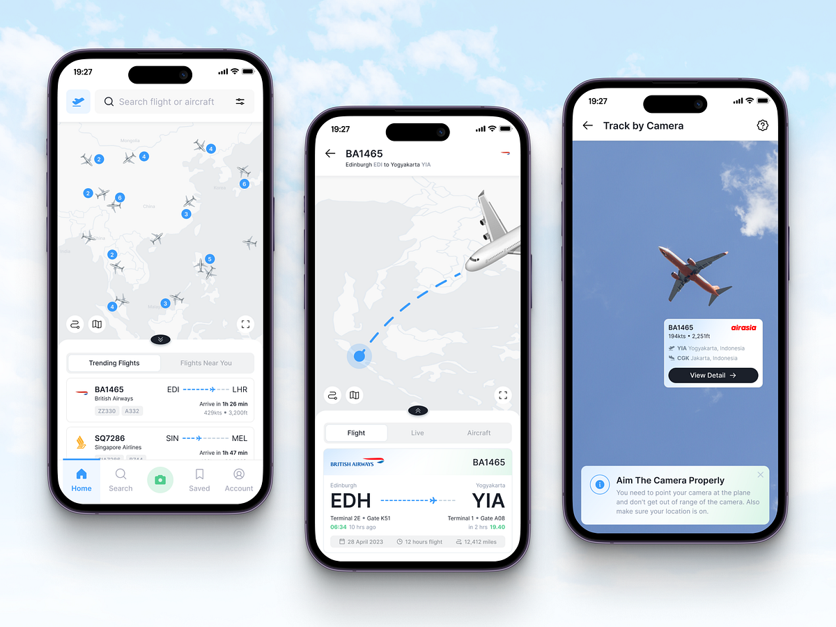 Flight Tracker App Exploration by Nuha Maulana Ahsan 🦅 for Vektora on ...