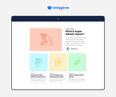 Uniqgene Blog Design blog blogdesign branding color colourfull design dna dnatest figma genetictest graphic layout ui ux