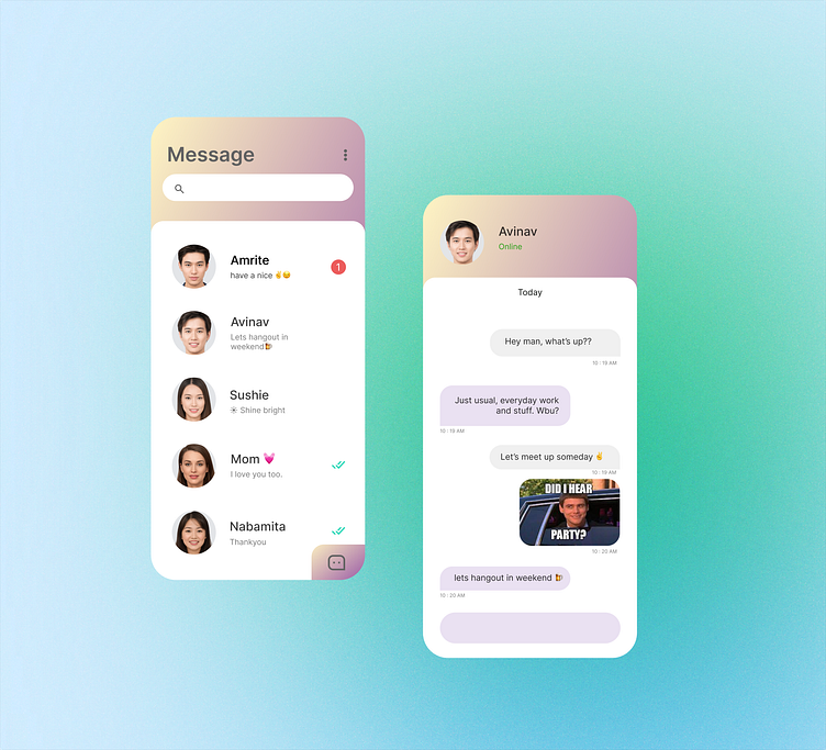 Daily UI - Direct Message by Aditya Kumar Puri on Dribbble