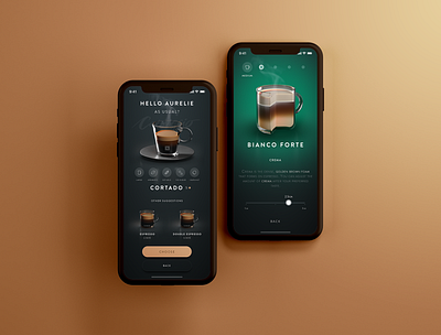Coffee App app beverage coffee design experience design food interactive interface ios mobile app ui ux