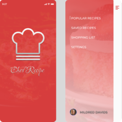 Chef Recipe App Design branding graphic design ui
