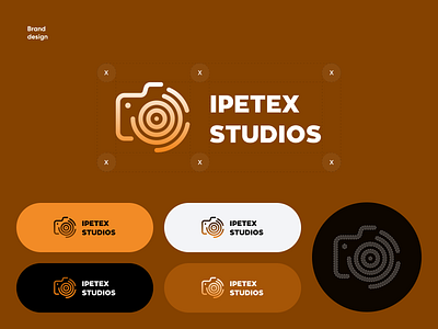 Ipetex Studios branding camera ipetex studios logo mark orange photo