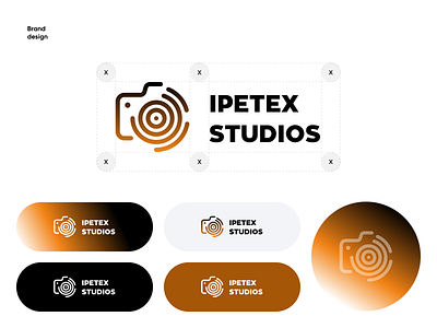 Ipetex Studios brand branding camera logo mark orange