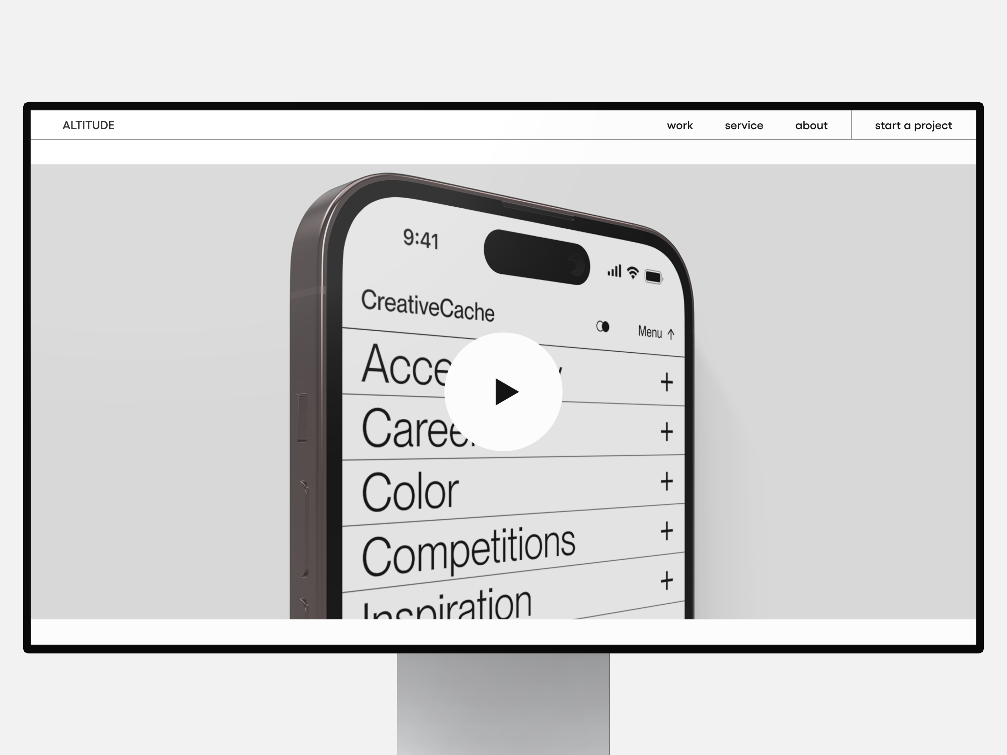 Altitude Website agency creative design grid interaction design layout minimal modern portfolio studio ui ui design uiux user interface ux visual web web design web page website design