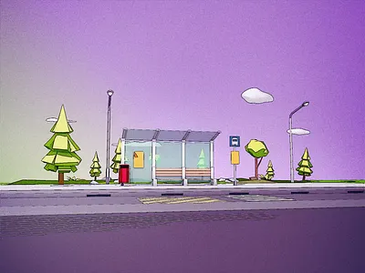 Municipal waste evolution per person 3d after effects animation bin cartoon cel shading cinema 4d garbage truck illustration low poly municipal road waste