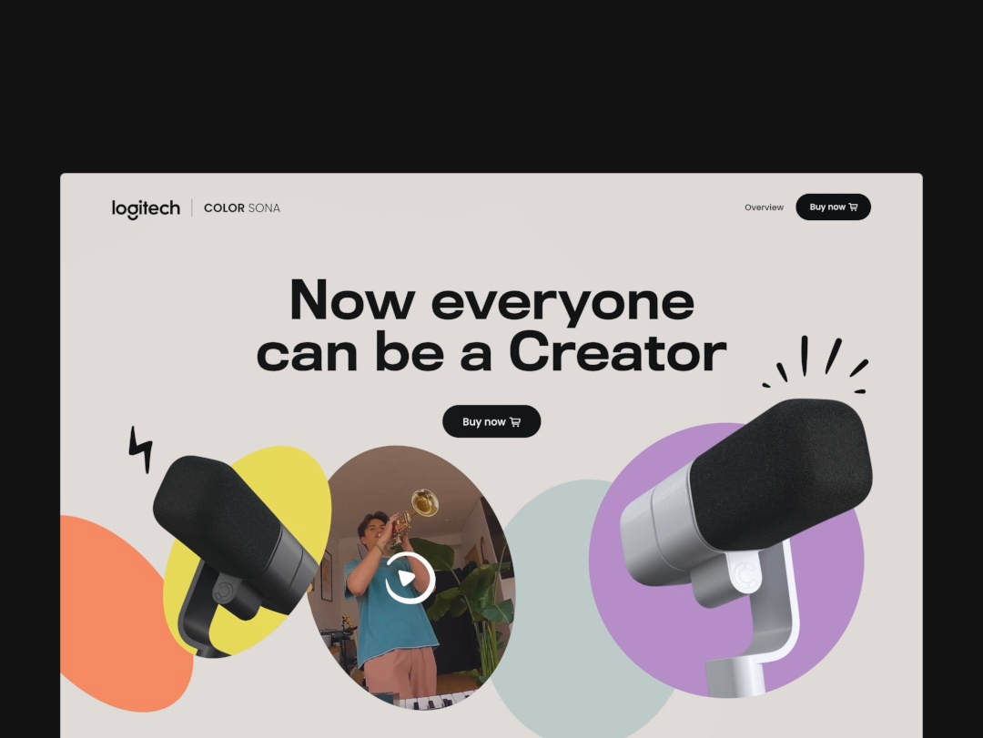 Logitech product web landing page by Dennis (MrBoost) on Dribbble