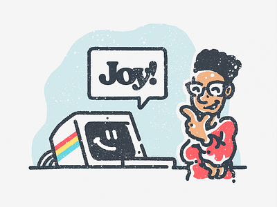 Choose Joy! computer happiness happy joy laugh mac pc retro