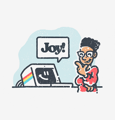 Choose Joy! computer happiness happy joy laugh mac pc retro