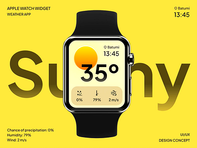 Apple Watch Widget android animation app apple apple watch design ios mobile mobile app smartwatch travel travelling ui ui design watch weather weather app widgets