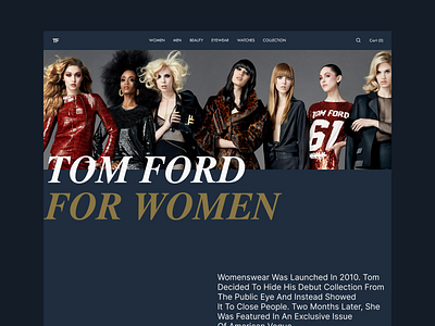 Fashion Web Site redesign:Landing Page web design