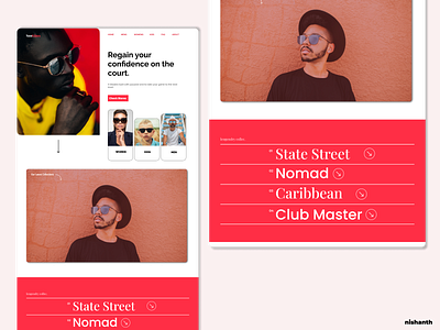 Responsive Web design For Sunglass Startup. app branding design graphic design illustration ui ux web design