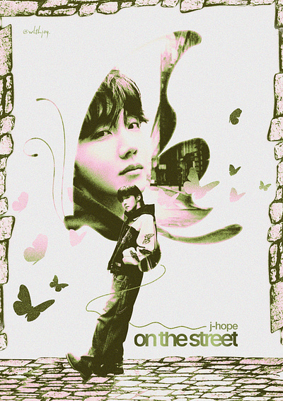 j-hope - On The Street ft J. Cole - inspired poster design design graphic design kpop music photoshop typography