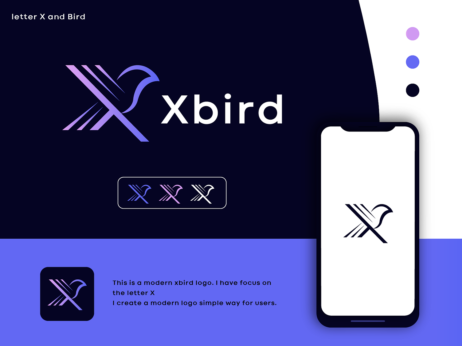 letter X and Bird logo by Javed Umar on Dribbble