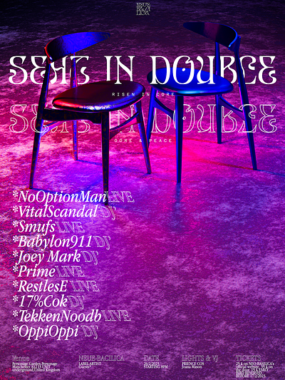 “SEHT IN DOUBLE” 𝕻𝕺𝕾𝕿𝕰𝕽 𝖁𝕴𝕾𝖀𝕬𝕷 albumart design graphic design poster poster design poster visual render