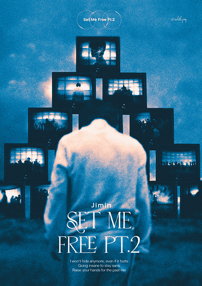 Park Jimin - Set Me Free Pt.2 - inspired poster design design graphic design kpop music photoshop typography