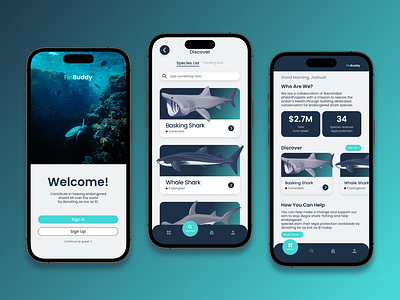 Conservation Mobile App Design: iOS Android User Interface app design figma graphic design interface design ios android mobile app ui design ux design