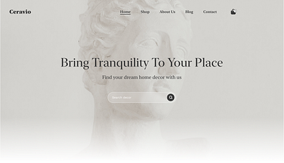 Ceramic Decor Shop landing page design product design ui ui design