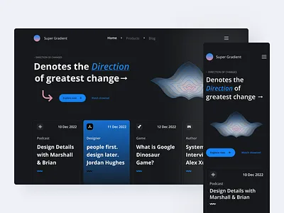 Dark landing page | Iris UI blue classroom dark dark mode design event gradient landing page modern pink responsive ui webinar website