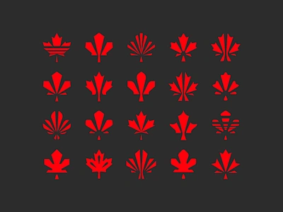 Maple Leaf ✦ Transportation canada canadian highway leaf leaves logo logotype maple maple leaf mark red road roads spikes stripe stripes symbol truck way ways