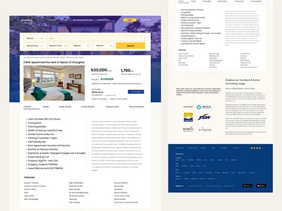 Property details page UIUX apartments branding design home landing page mortgage product design product design page property real estate agent real estate ui realestate uiux website website design website designer