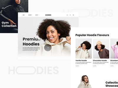 Hoodies Website Design design ui ux website