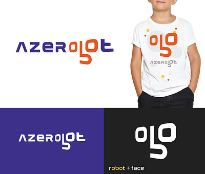 AzeRobot logo design kids logo logo logotype playful logo robot symbol tech techno