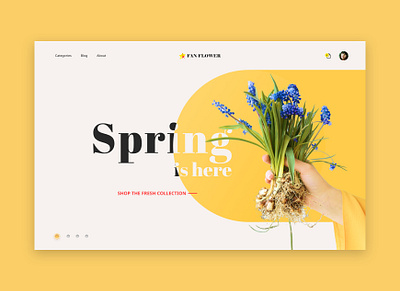 Fan Flower - 1 Hour Challenge, Post 4 ui ui design user interface web web design