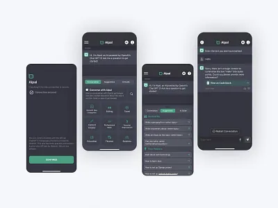 AI ChatBot App UI👨‍💻🤖 ai ai chat ai chat app app design chat gpt chatbot chatgpt chatgpt app design chatgpt onboard gpt gpt4 promt trending ui uiux