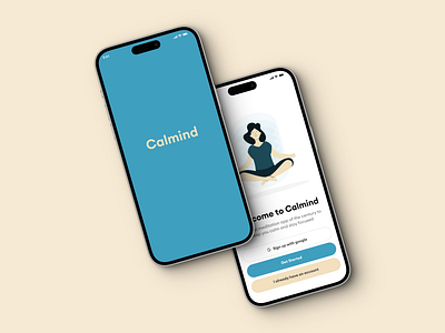 Calmind - a meditation app app branding design typography ui ux