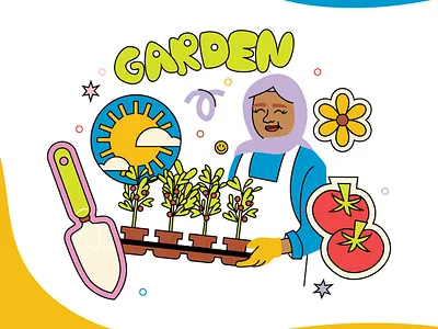 Gardening centretown garden gardener illustration ottawa tomato