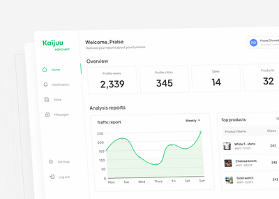 Kaijuu Merchant E-commerce: Manage store commerce e commerce design ui ux