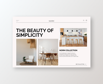 Furniture & Interior Website adobe xd branding design figma interface scandinavian ui ux web design website
