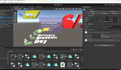 setting up project in Unity 3d animation ar